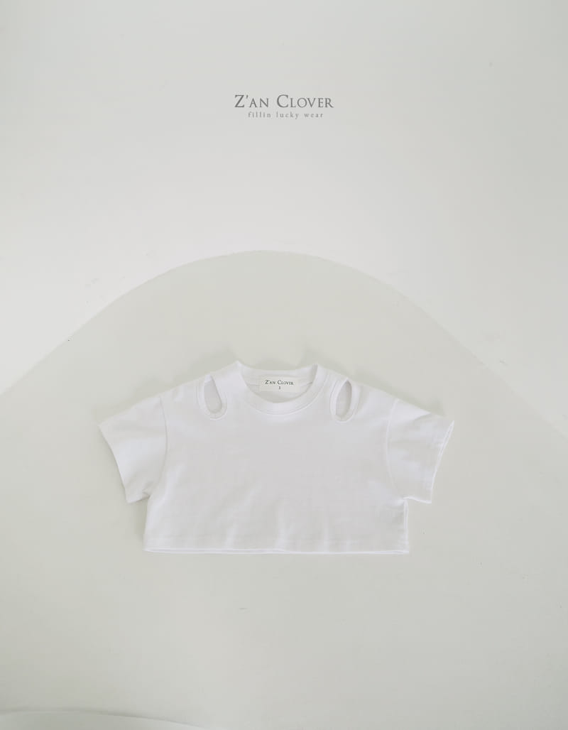 Zan Clover - Korean Children Fashion - #childrensboutique - Shoulder Slit Tee - 2