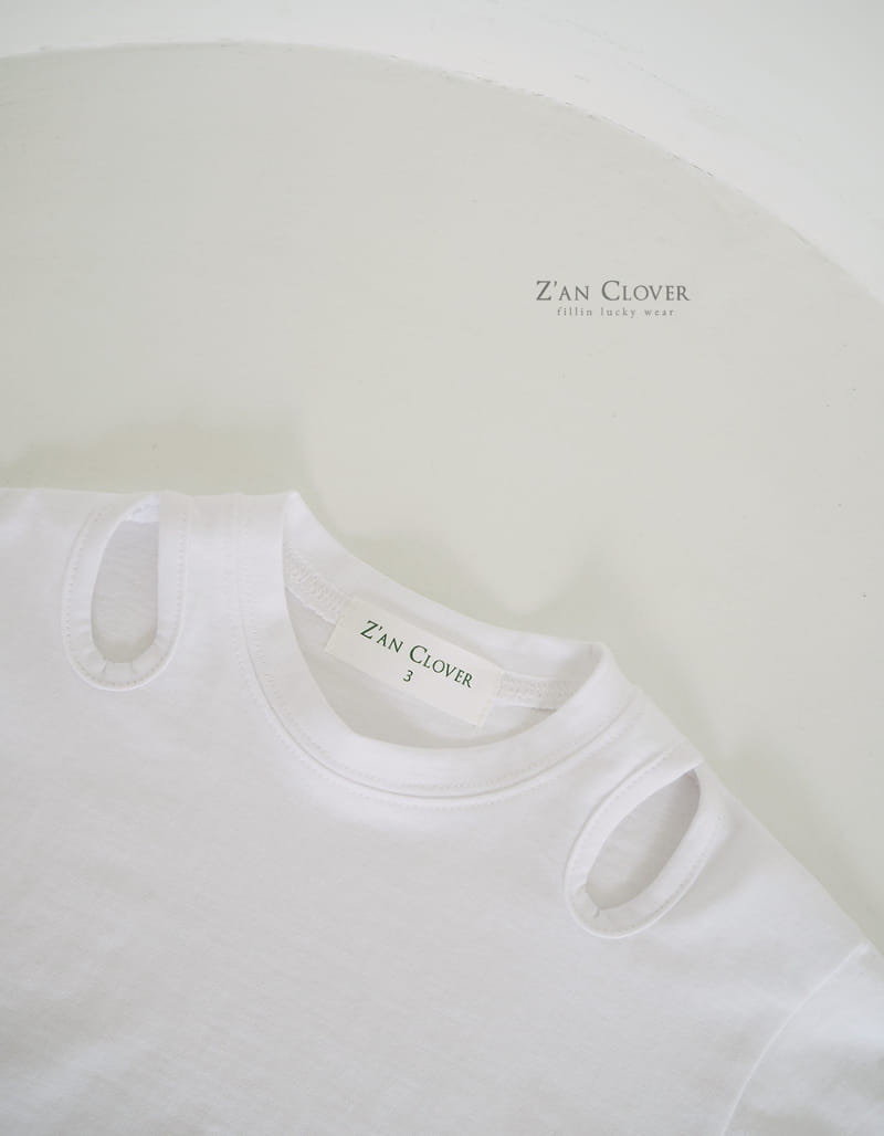 Zan Clover - Korean Children Fashion - #fashionkids - Shoulder Slit Tee - 5