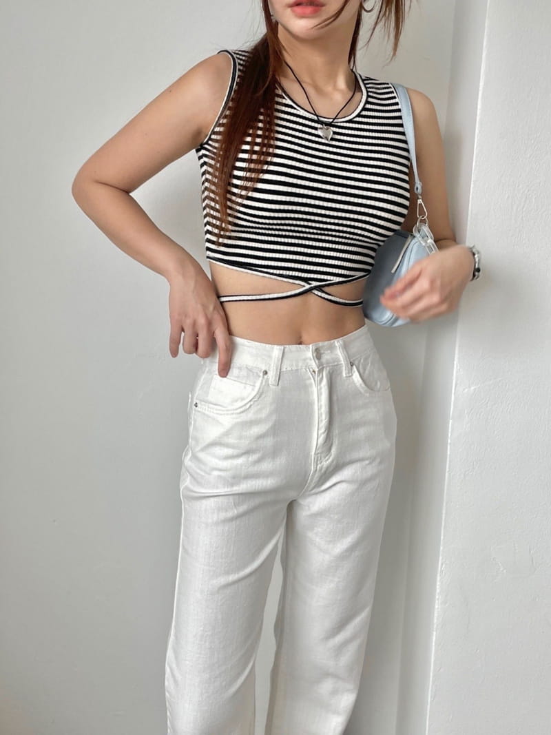 08 Room - Korean Women Fashion - #womensfashion - Waist Sleeveless - 12