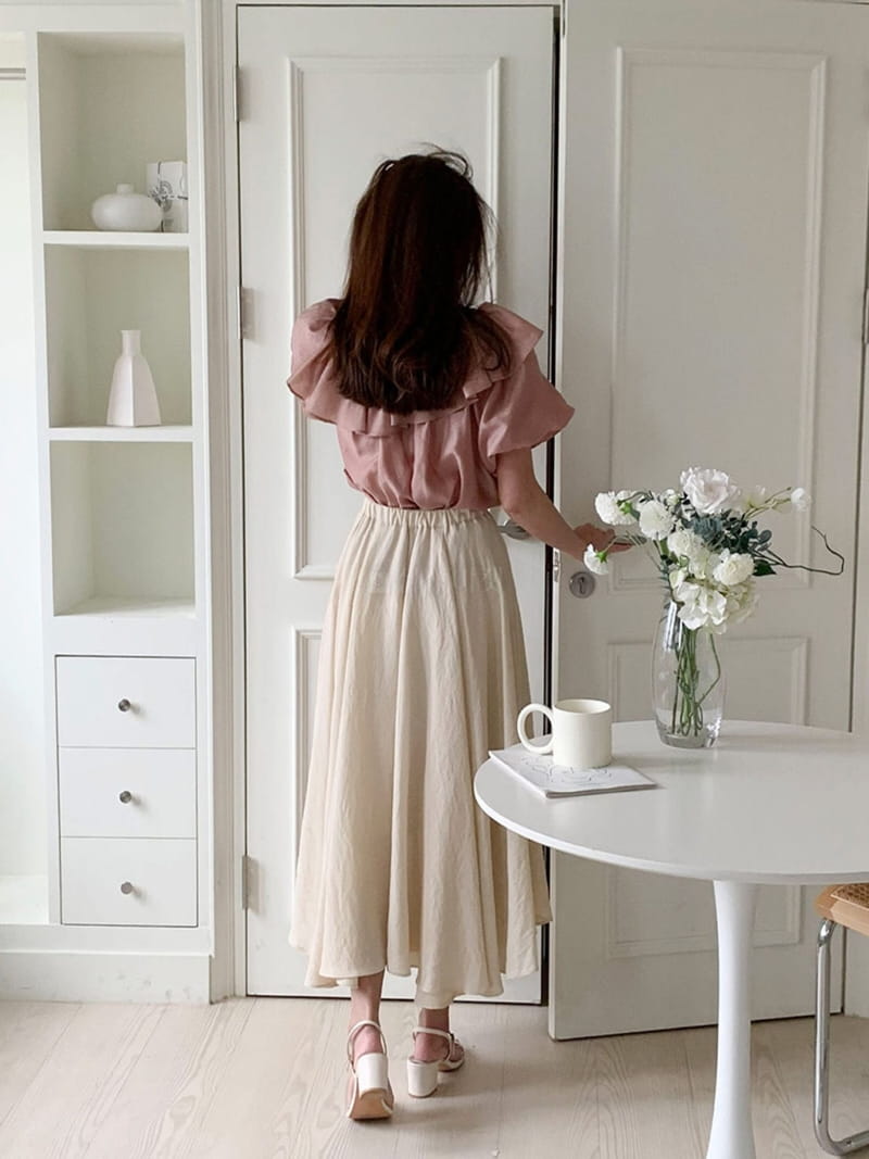 1st Gi - Korean Women Fashion - #momslook - Bro Frill Blouse - 3