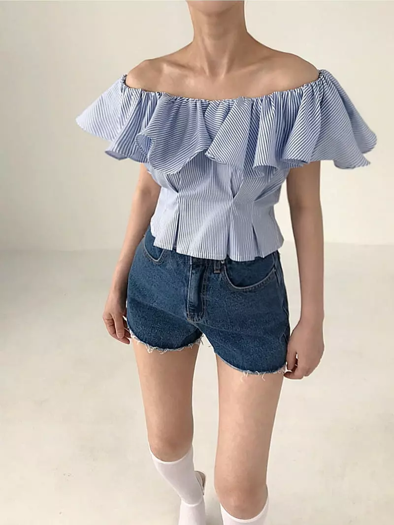 2two Moon - Korean Women Fashion - #momslook - Nes Big Frill Blouse - 9