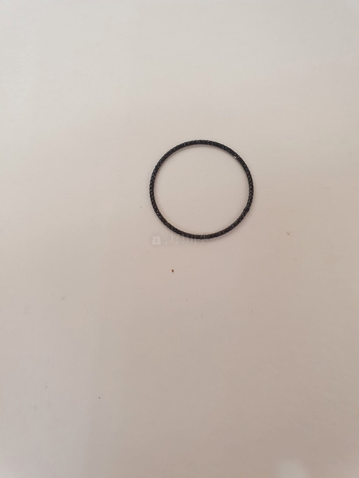 Silver Black 1mm Ring