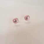 Silver (Silver) Pink Reversible Heart Earring