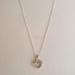 Silver (Silver) Open Lace Heart  Necklace