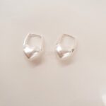 Silver (Silver) Reversible Heart Pearl Bag Earring