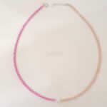 Silver (Silver) Pink Heart Necklace