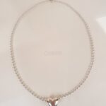 Silver (Silver)3mm Ball Heart  Necklace