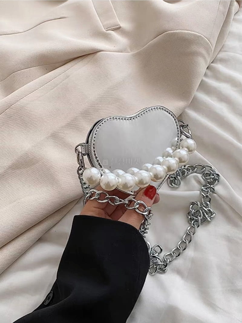 A In - Korean Women Fashion - #womensfashion - Heart Pearl Bag