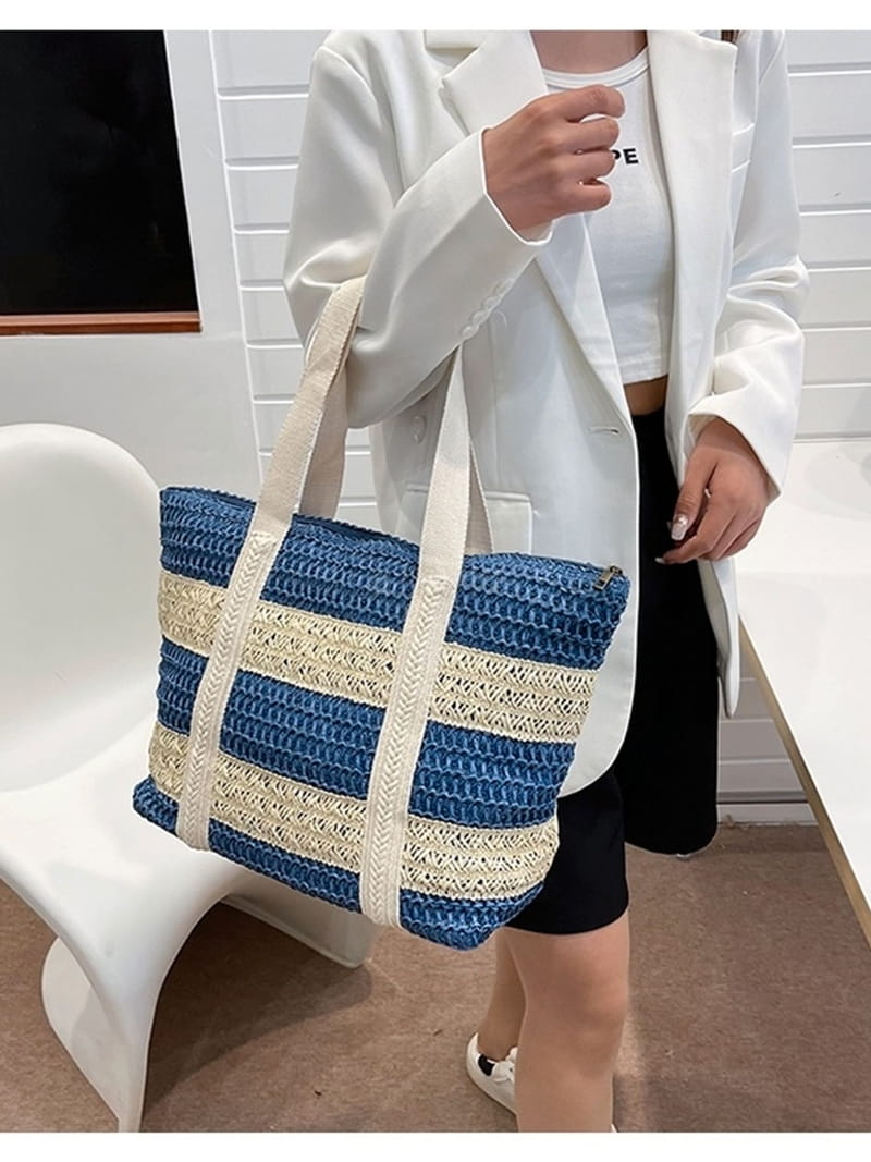 A In - Korean Women Fashion - #womensfashion - Pastel Straw Bag