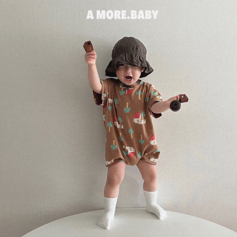 A More - Korean Baby Fashion - #babyboutiqueclothing - Bebe Tree House Bodysuit - 4