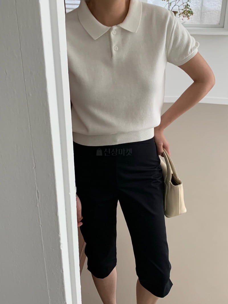 Amiment - Korean Women Fashion - #momslook - Sunday Collar Knit Tee - 6