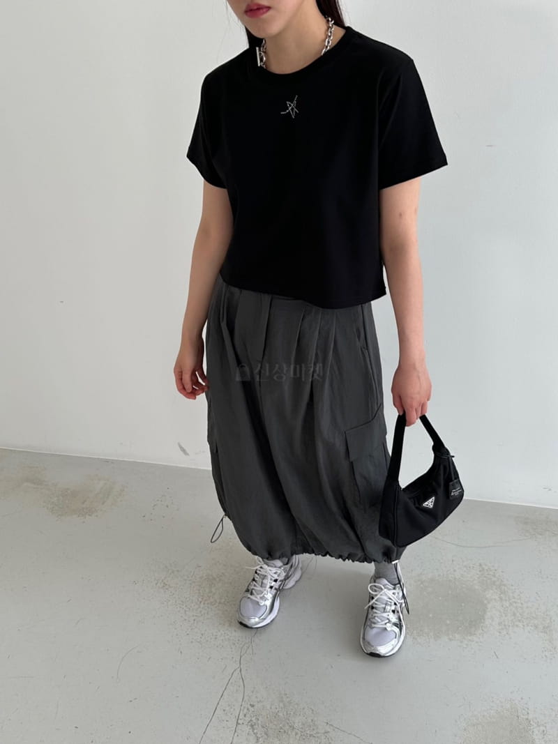 Archive - Korean Women Fashion - #momslook - Star Cubic Crop Tee - 8