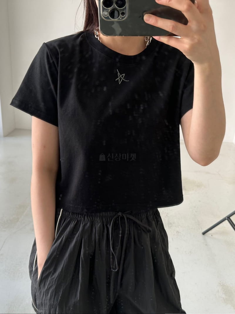 Archive - Korean Women Fashion - #womensfashion - Star Cubic Crop Tee - 7