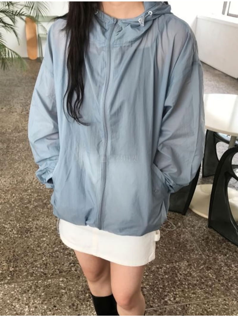 Avoir - Korean Women Fashion - #womensfashion - See Through Hoody Windbreaker - 11