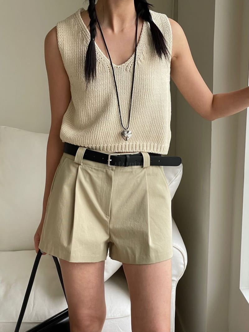 Baguette - Korean Women Fashion - #momslook - V Mini Sleeveless - 3