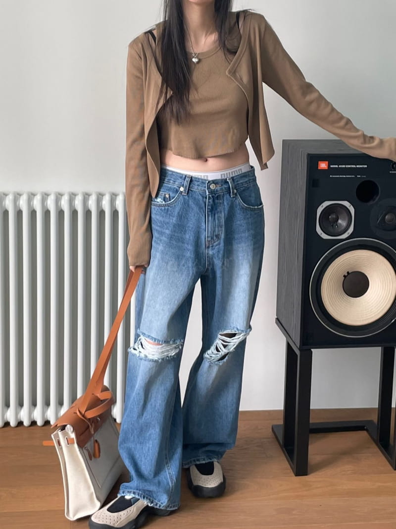 Baguette - Korean Women Fashion - #womensfashion - Low Vintage Jeans - 3