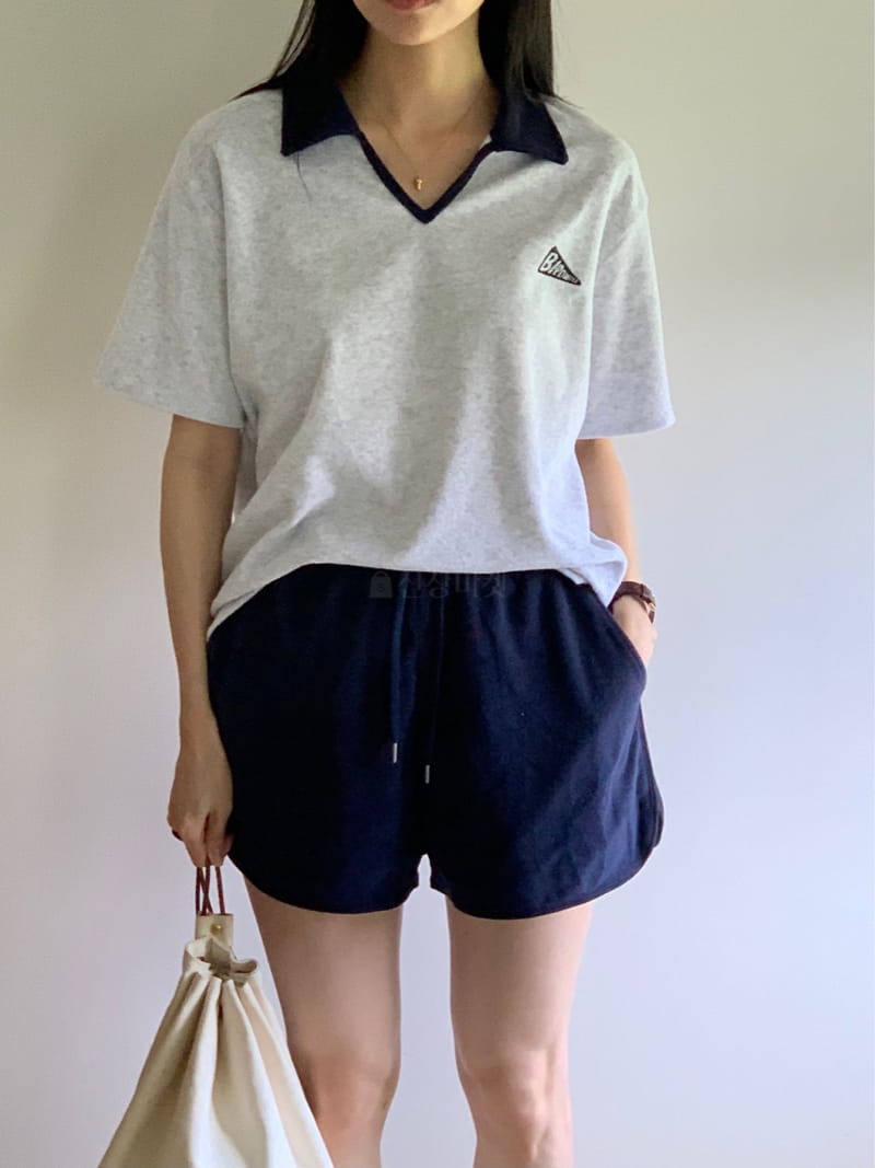 Baking Powder - Korean Women Fashion - #momslook - Plag Collar Tee - 11