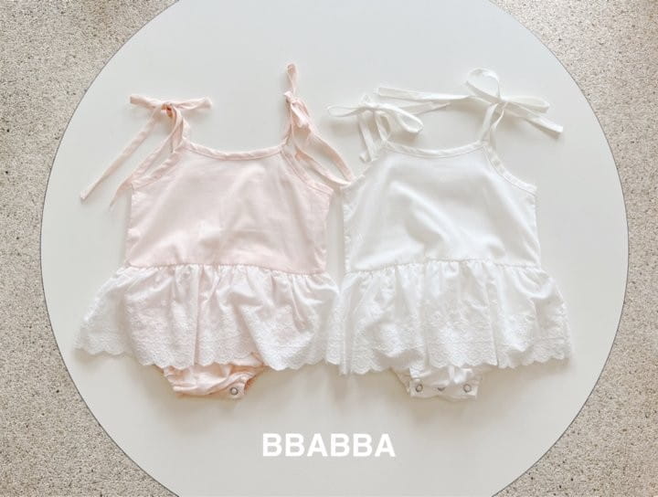 Bbabba - Korean Baby Fashion - #babygirlfashion - Milk String Lace Bodysuit - 5