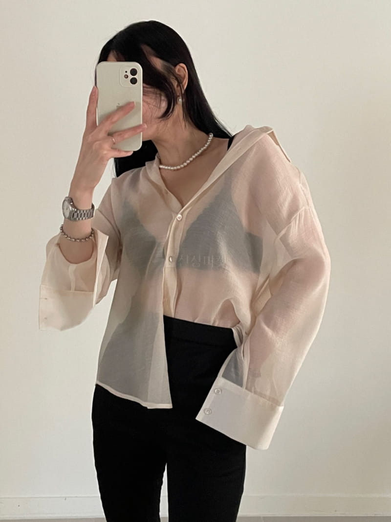 Bes - Korean Women Fashion - #momslook - See Through Shirt - 3