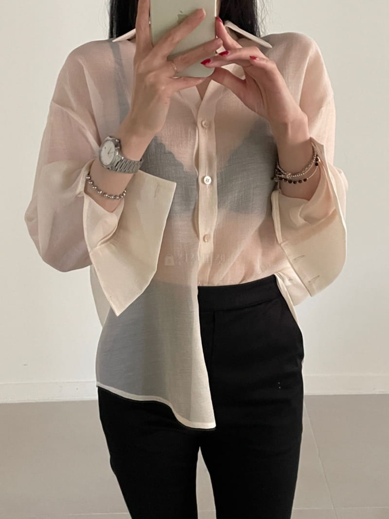 Bes - Korean Women Fashion - #momslook - See Through Shirt - 5