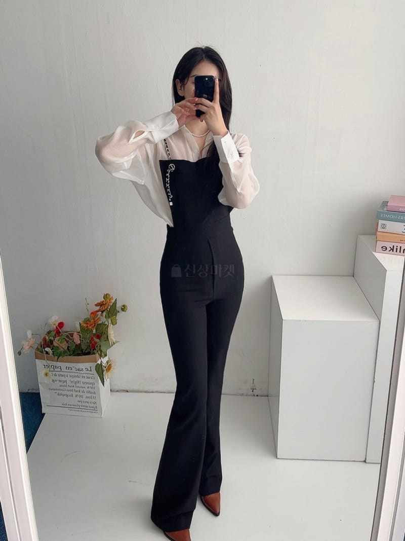 Bes - Korean Women Fashion - #thatsdarling - Chain Bodysuit - 3