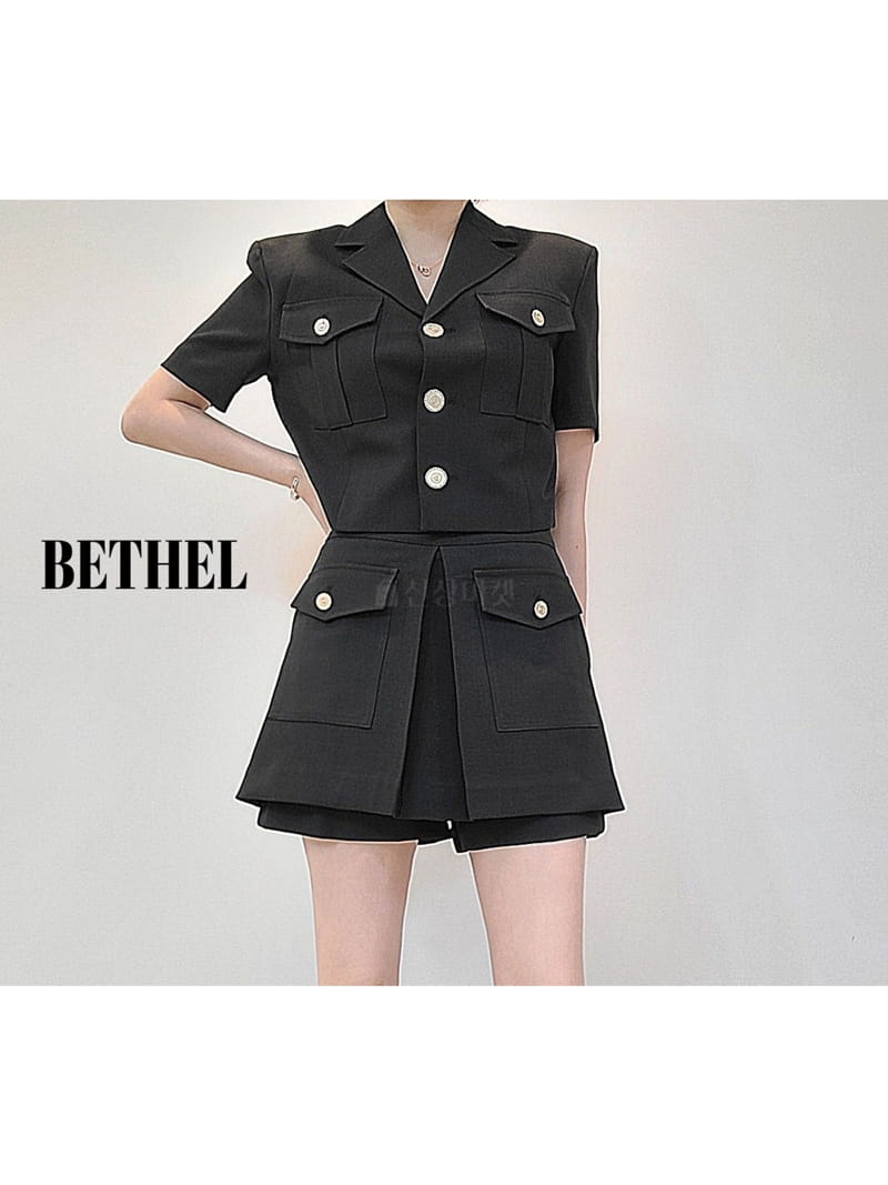 Bethel - Korean Women Fashion - #womensfashion - Two Pocket Jacket Pants Set - 9