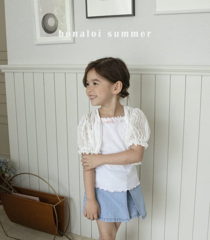 Bonaloi - Korean Children Fashion - #Kfashion4kids - Twist Ribbon Top Bottom Set - 11