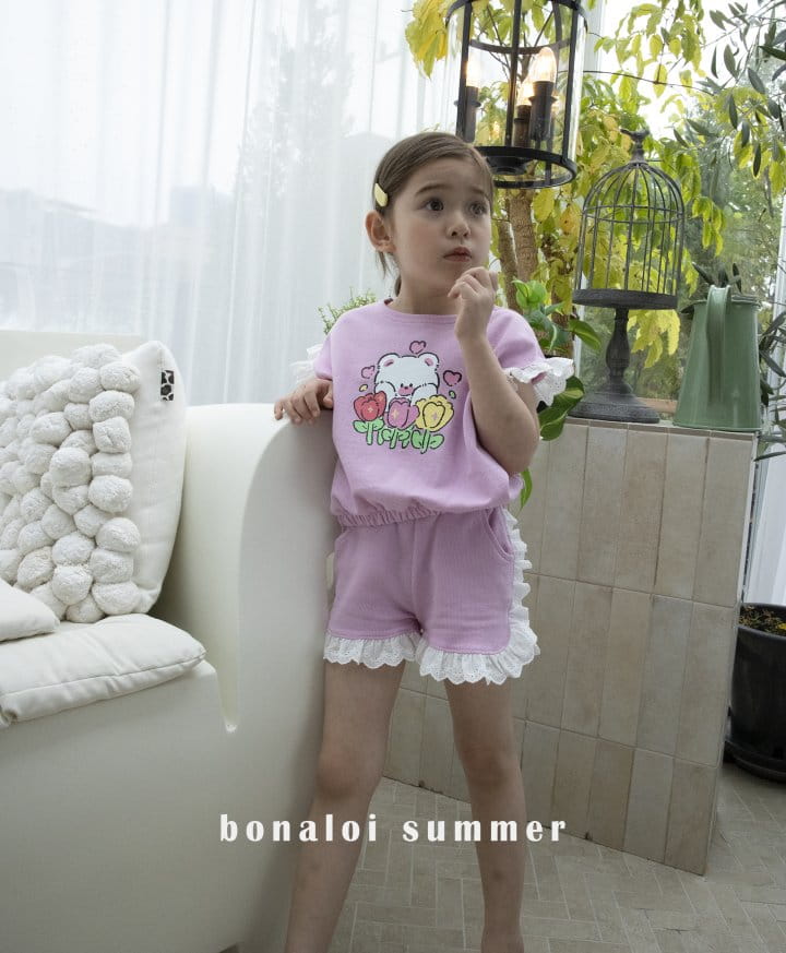 Bonaloi - Korean Children Fashion - #childofig - Twrinmkle Top Bottom Set - 6