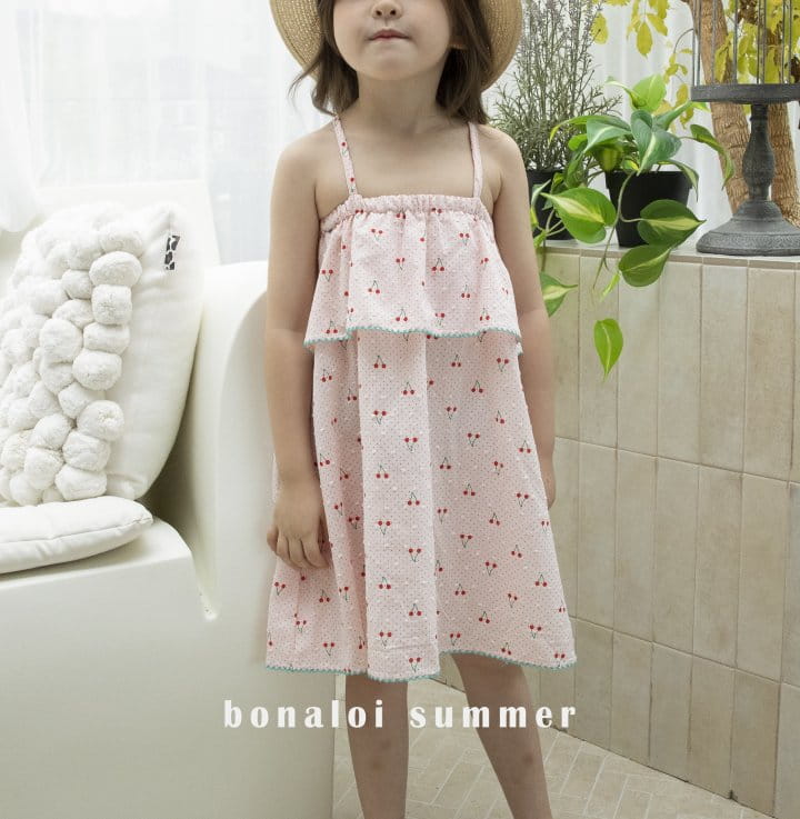 Bonaloi - Korean Children Fashion - #childrensboutique - Cherry One-piece - 3