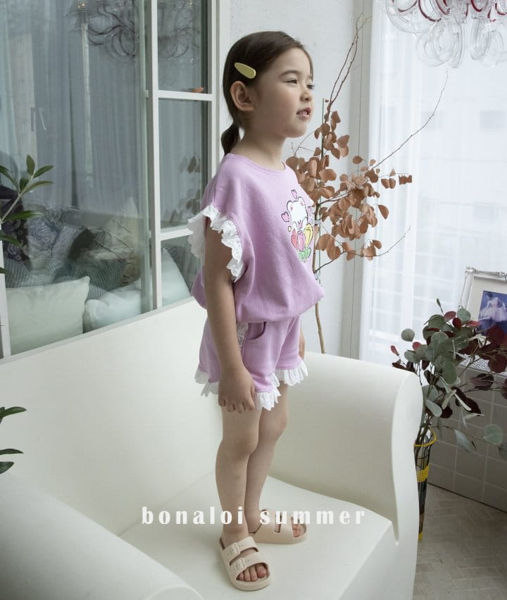 Bonaloi - Korean Children Fashion - #designkidswear - Twrinmkle Top Bottom Set - 8