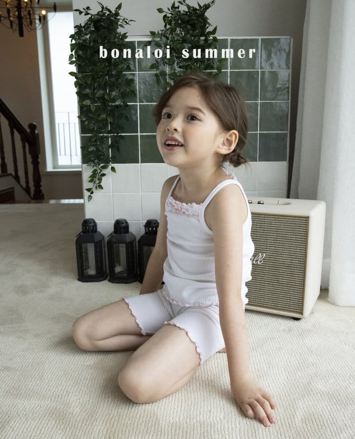 Bonaloi - Korean Children Fashion - #designkidswear - Twist Ribbon Top Bottom Set - 5