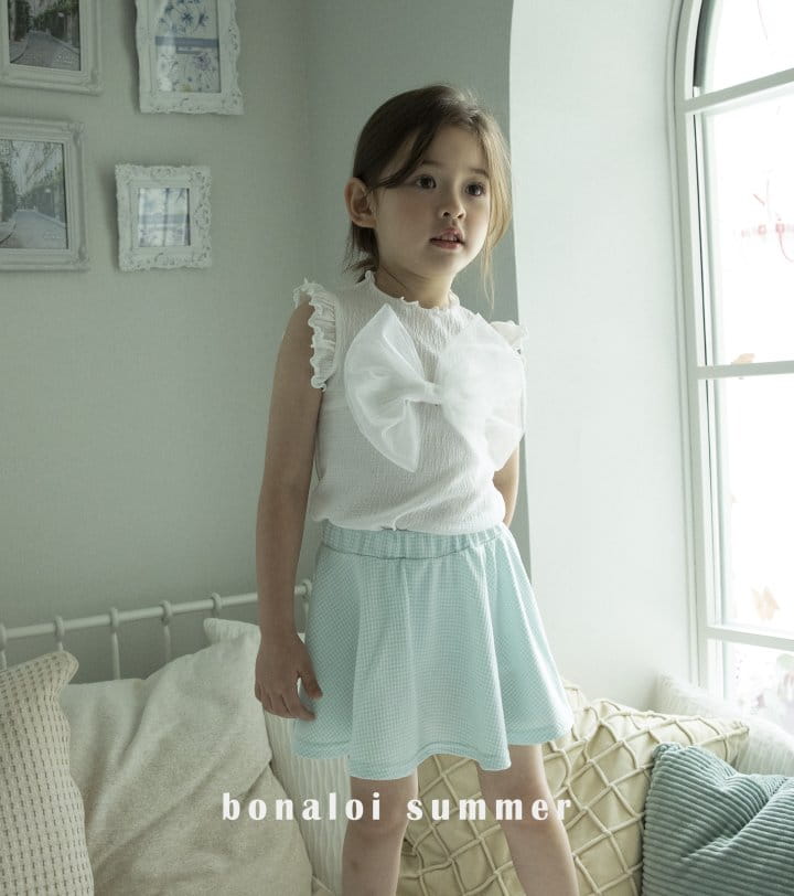 Bonaloi - Korean Children Fashion - #designkidswear - Shine Mesh Ribbon Sleeveless - 9