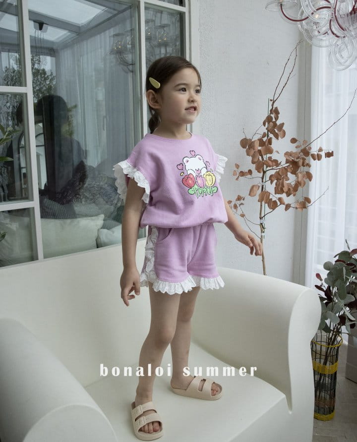 Bonaloi - Korean Children Fashion - #discoveringself - Twrinmkle Top Bottom Set - 9