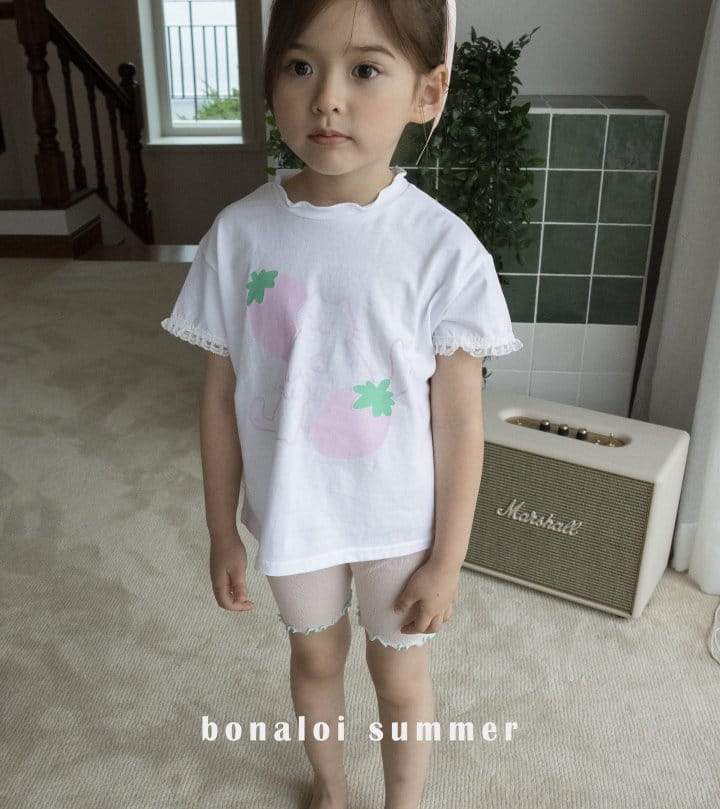 Bonaloi - Korean Children Fashion - #fashionkids - Sleeves Lace Tee - 12