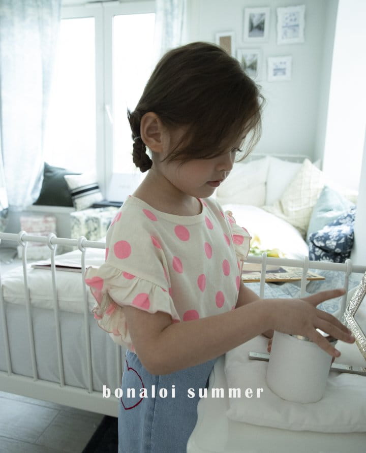 Bonaloi - Korean Children Fashion - #Kfashion4kids - Dot Drop Tee - 4