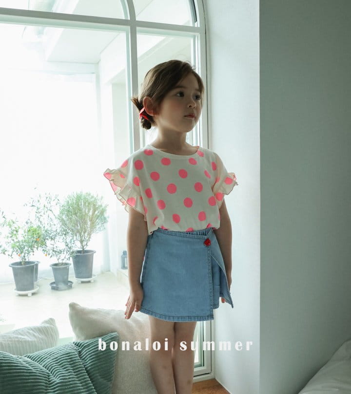 Bonaloi - Korean Children Fashion - #magicofchildhood - Dot Drop Tee - 5