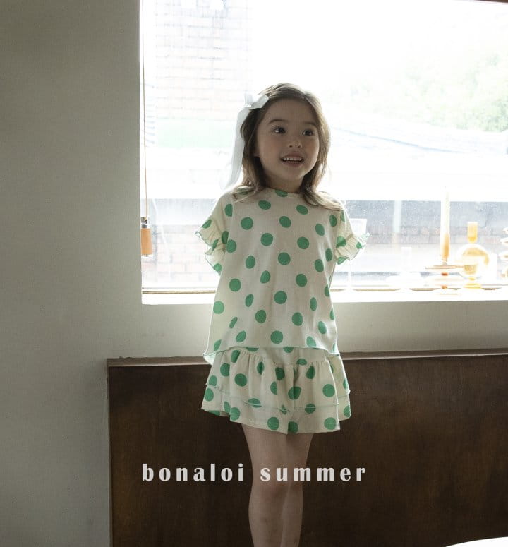 Bonaloi - Korean Children Fashion - #prettylittlegirls - Dot Drop Tee - 7