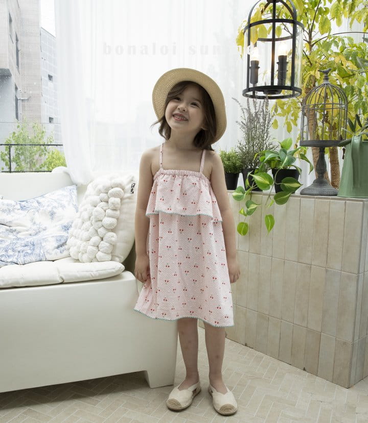 Bonaloi - Korean Children Fashion - #stylishchildhood - Cherry One-piece