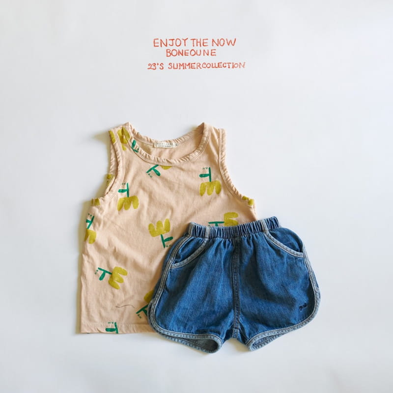 Boneoune - Korean Children Fashion - #kidsshorts - Seson Sleeveless - 2