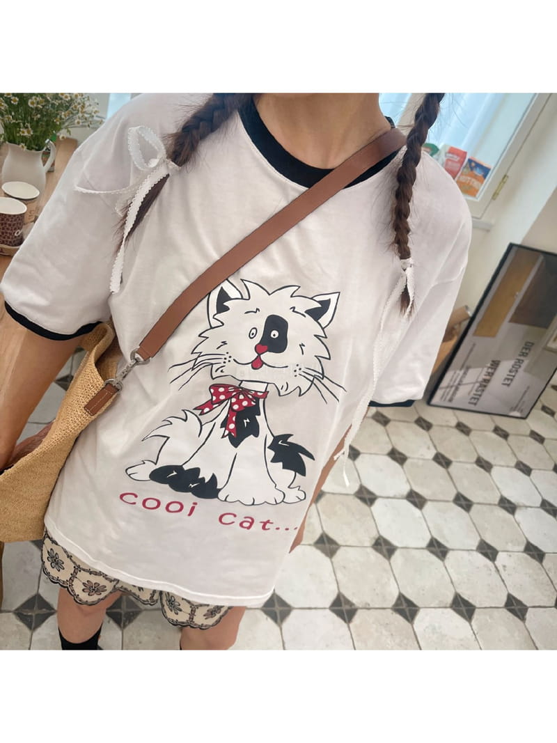 Boutique - Korean Women Fashion - #momslook - Cool Cat Tee - 3