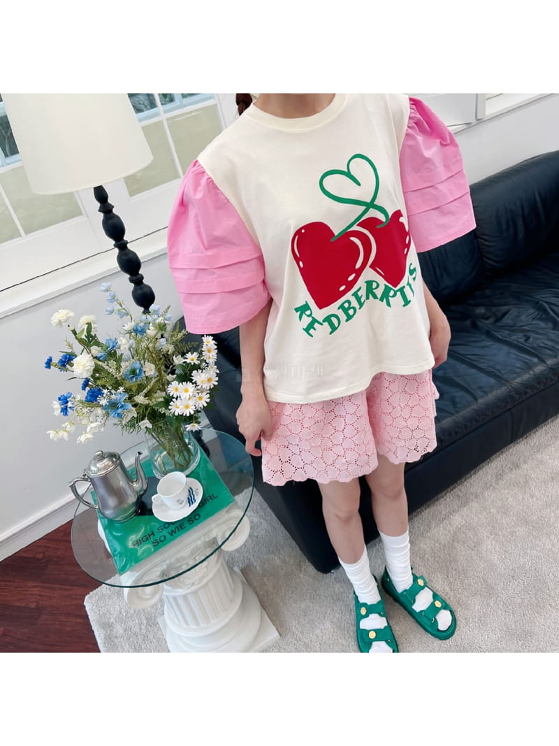 Boutique - Korean Women Fashion - #womensfashion - Red Berry Tee - 2