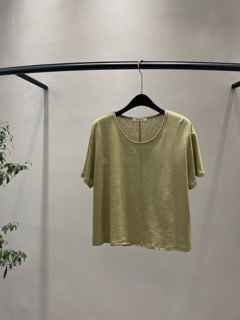 Boutique Seoul - Korean Women Fashion - #womensfashion - Linen U Neck Tee - 5