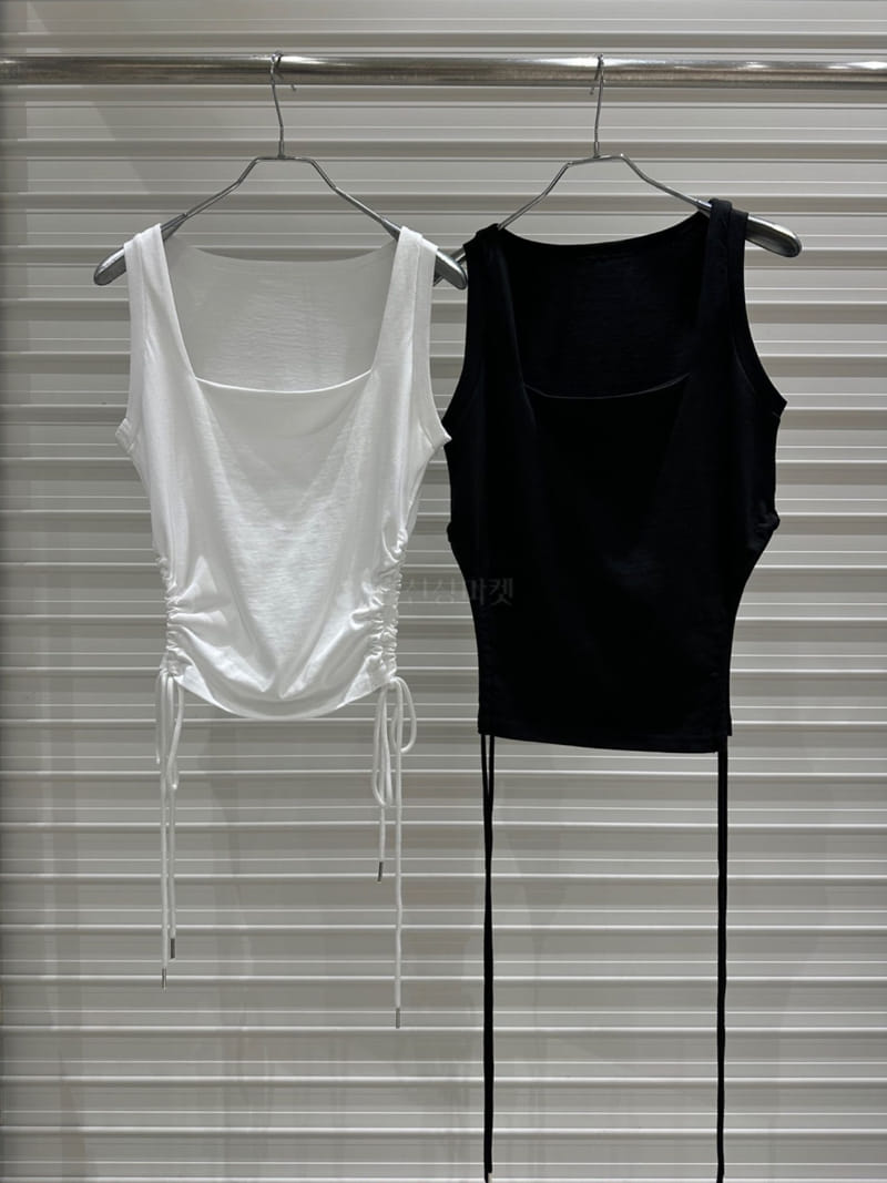 Bricklane - Korean Women Fashion - #momslook - Shirring String Sleeveless - 9