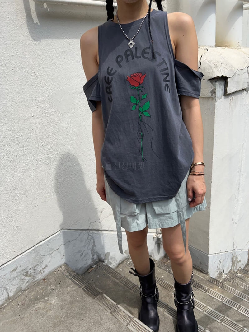 Bricklane - Korean Women Fashion - #womensfashion - Rose Slit Tee