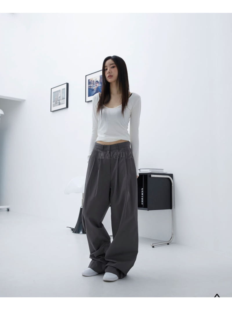 Buckle - Korean Women Fashion - #pursuepretty - Two Tuck Pants - 6