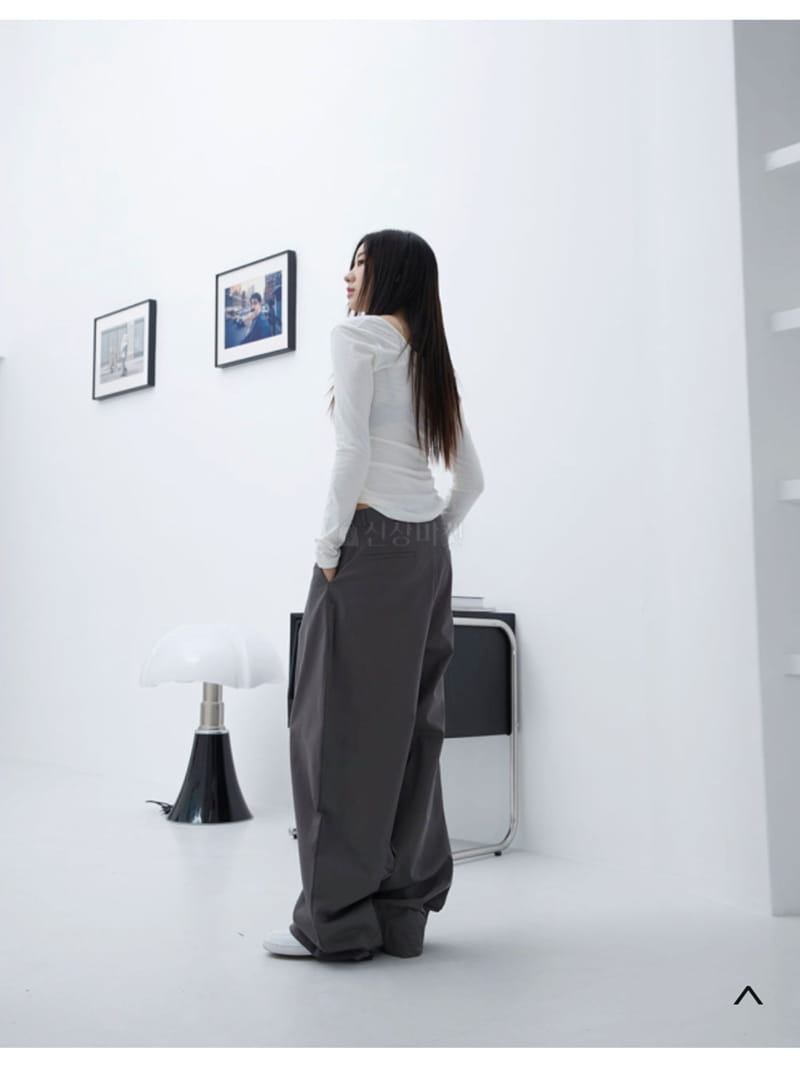 Buckle - Korean Women Fashion - #womensfashion - Two Tuck Pants - 4