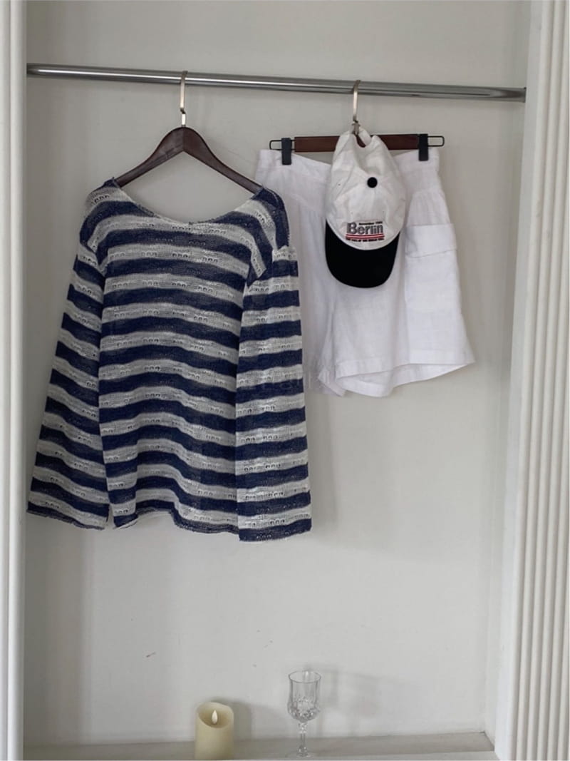 Butter - Korean Women Fashion - #momslook - Tissue Stripes Knit Tee - 12