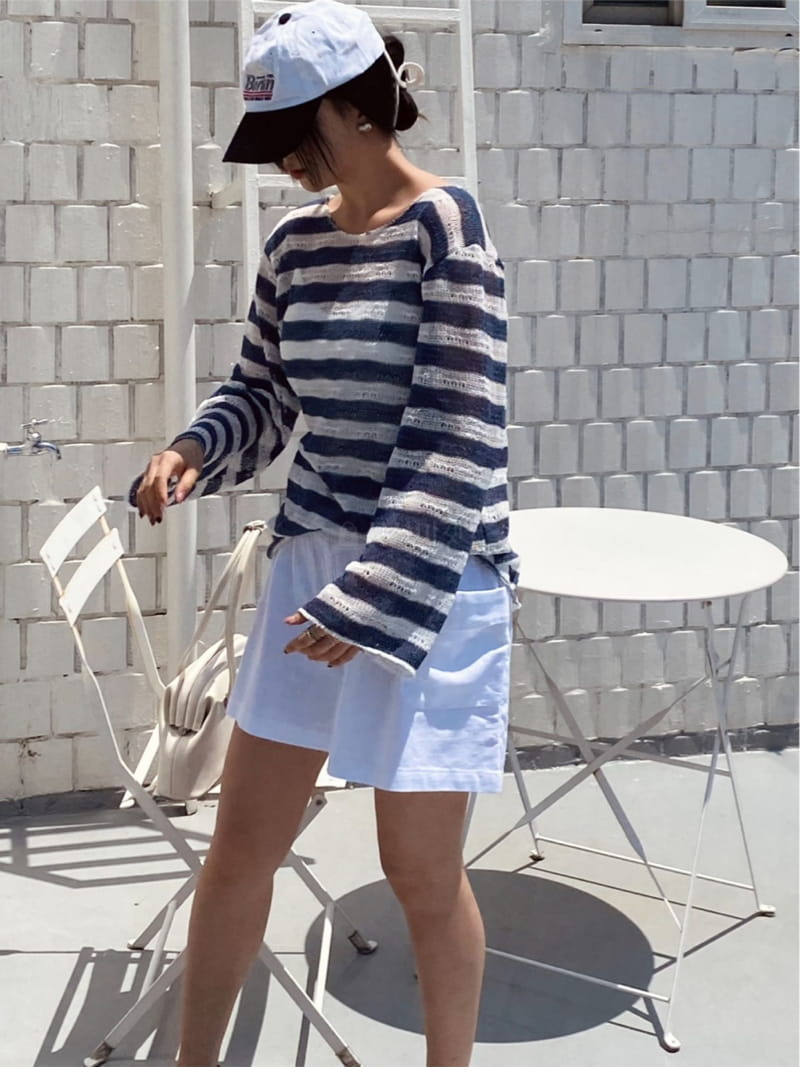 Butter - Korean Women Fashion - #momslook - Tissue Stripes Knit Tee - 6