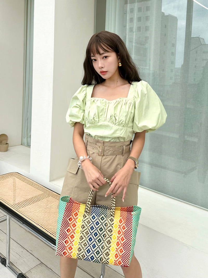 Bwithu - Korean Women Fashion - #momslook - Shirring Puff Blouse - 7