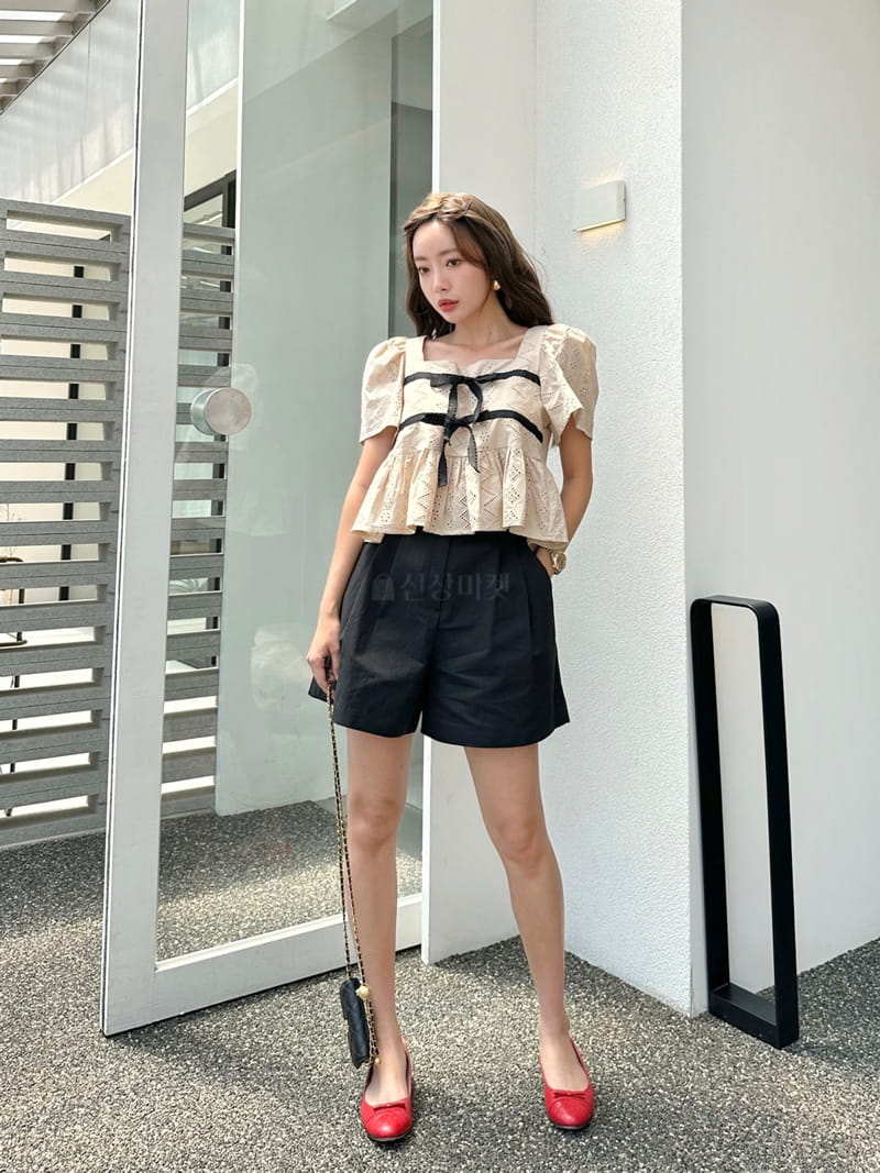 Bwithu - Korean Women Fashion - #momslook - Tape Ribbon Blouse - 9